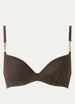 Sarda Dames Janja voorgevormde bikinitop met beugel en lurex in de kleur Donkerbruin