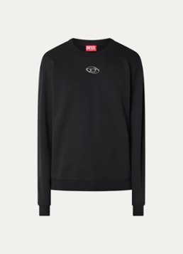 Diesel Heren S-Norm-Iod sweater met logo in de kleur Zwart