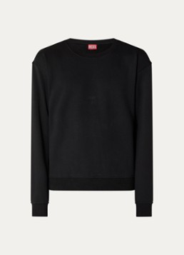 Diesel Heren S-Norm sweater met logoborduring in de kleur Zwart