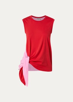 J.W. Anderson Dames Mouwloze top met strikdetail in de kleur Rood, maat: L