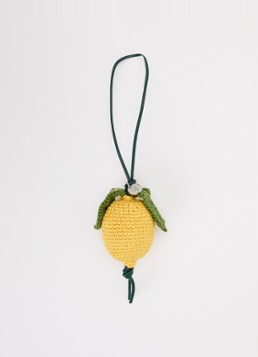 J.W. Anderson Dames Lemon tasbedel van crochet met leren details in de kleur Geel, maat: OS