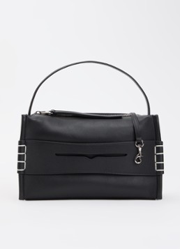 J.W. Anderson Dames Loafer handtas van kalfsleer met afneembare schouderriem in de kleur Zwart, maat: One Size