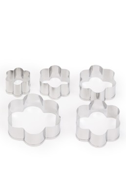 Patisse Accessories bloem uitsteekvormen 5-delig Zilver - Deal