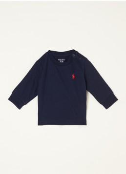 Ralph Lauren Meisjes Longsleeve met logoborduring in de kleur Blauw, maat: 92