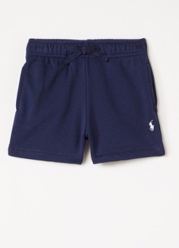 Ralph Lauren Jongens Straight fit korte joggingbroek met logo in de kleur Donkerblauw, maat: 18M=86