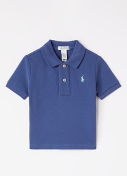 Ralph Lauren Jongens Polo met logoborduring in de kleur Indigo, maat: 6M