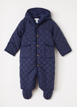 Ralph Lauren Meisjes Babypak met quilt patroon en capuchon in de kleur Donkerblauw, maat: 9M=74