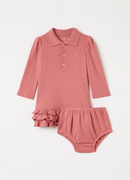 Ralph Lauren Meisjes Set van tuniekjurk met bloomer in de kleur Roze, maat: 18M=86