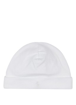 Ralph Lauren Meisjes Babymuts met logo in de kleur Wit, maat: 1 SIZE