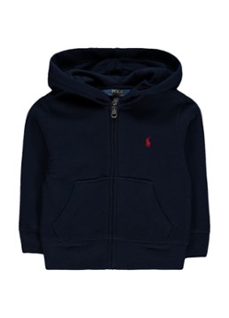 Ralph Lauren Jongens Sweatvest met logoborduring en capuchon in de kleur Donkerblauw, maat: 98