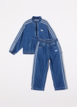Adidas Jongens Set van sweater met straight leg jeans 2-delig in de kleur Indigo, maat: 104