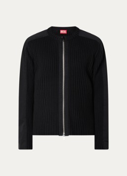 Diesel Heren K-Matty fijngebreid vest in de kleur Zwart