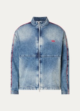 Diesel Heren D-Krap-S2 spijkerjas met logoborduring en steekzakken in de kleur Indigo