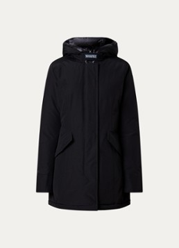 Woolrich Dames Gewatteerde parka met donsvulling en opgestikte zakken in de kleur Zwart, maat: L