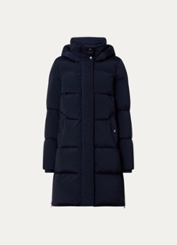 Woolrich Dames Kelly gewatteerde parka met donsvulling en steekzakken in de kleur Donkerblauw, maat: M