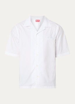 Diesel Heren S-Mac-Pcal regular fit overhemd met logo in de kleur Wit