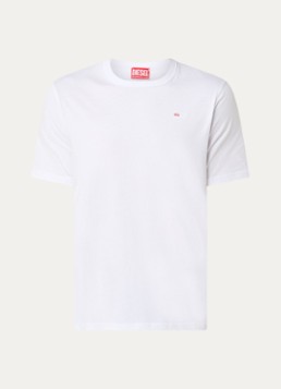 Diesel Heren T-Adjust T-shirt met logoborduring in de kleur Wit