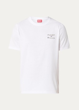 Diesel Heren T-Adjust-V5 T-shirt met print in de kleur Wit