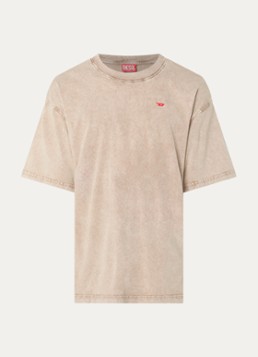 Diesel Heren T-Boxt-Aa14 T-shirt met logo in de kleur Creme