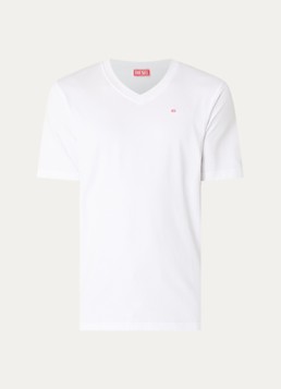 Diesel Heren T-Adjust T-shirt met logoborduring in de kleur Wit