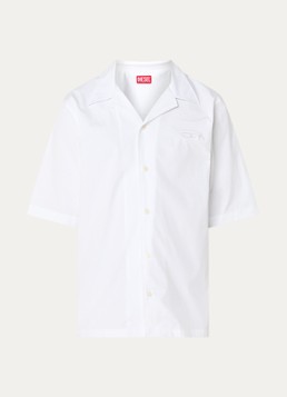 Diesel Heren S-Mac regular fit overhemd met borduring in de kleur Wit