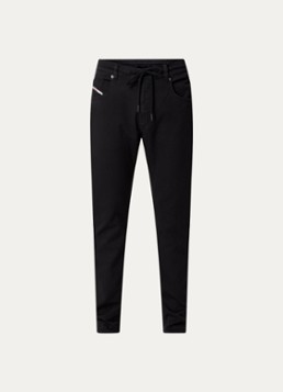 Diesel Heren 2030 D-Krooley tapered jeans met trekkoord in de kleur Zwart