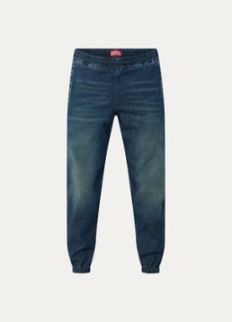Diesel Heren D-Labb-S tapered fit joggingbroek van denim met steekzakken in de kleur Indigo