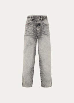 Diesel Heren 1997 D-Denim loose fit jeans met gekleurde wassing in de kleur Grijs