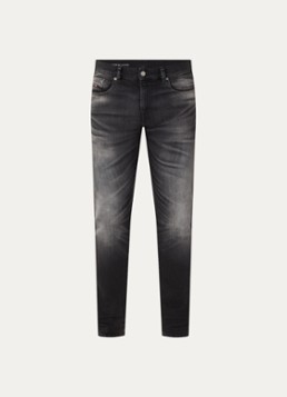 Diesel Heren 2019 D-strukt slim fit jeans met gekleurde wassing in de kleur Antraciet