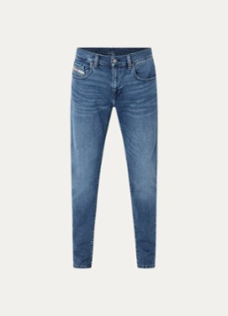 Diesel Heren 2019 D-strukt straight fit jeans met medium wassing in de kleur Indigo