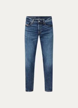 Diesel Heren 2023 D-Finitive slim fit jeans met donkere wassing in de kleur Indigo