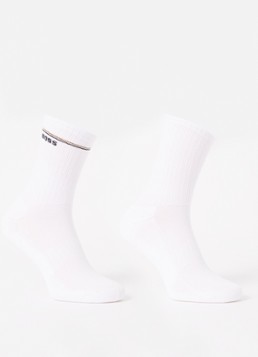 BOSS Dames QS Iconic sokken met logo in 2-pack in de kleur Wit