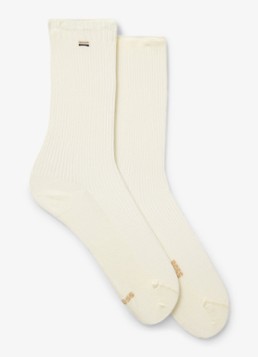 BOSS Dames Sokken met logo in 2-pack in de kleur Creme