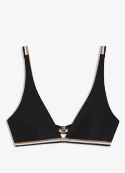 BOSS Dames Triangel bikinitop met uitneembare vulling in de kleur Zwart