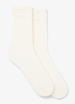 BOSS Dames Sokken in katoenblend met logo in 2-pack in de kleur Open White-119 / Wit