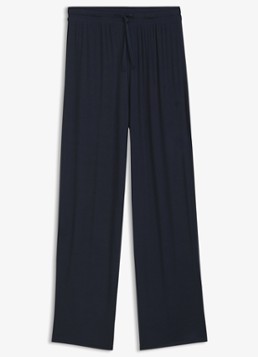 BOSS Dames Pyjamabroek met trekkoord in de kleur Donkerblauw