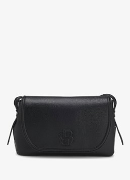 BOSS Dames Crossbodytas van leer in de kleur Zwart