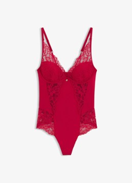BOSS Dames Body van kant in de kleur Bright Red-621 / Rood
