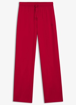 BOSS Dames Pyjamabroek van katoen met logo in de kleur Rood