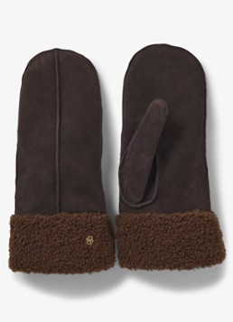 BOSS Dames Handschoenen van lamsleer in de kleur Bruin