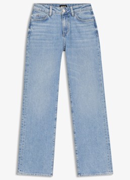 BOSS Dames High waist straight leg jeans met steekzakken in de kleur Indigo