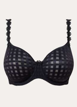 Marie Jo Dames Avero beugel bh met ruitdessin in de kleur Zwart