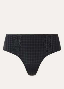Marie Jo Dames Avero hipster met ruitdessin en glansdraad in de kleur Zwart