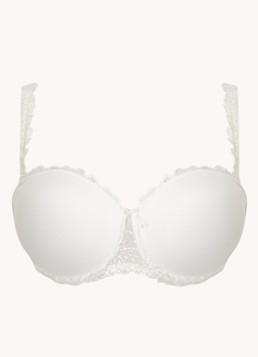 Marie Jo Dames Jane voorgevormde strapless bh met beugel en borduring in de kleur Wit