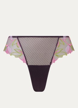 Marie Jo Dames Loish string met borduring in de kleur Paars
