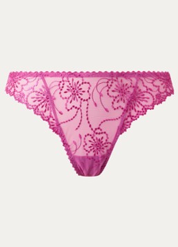 Marie Jo Dames Jane string met borduring in de kleur Fuchsia