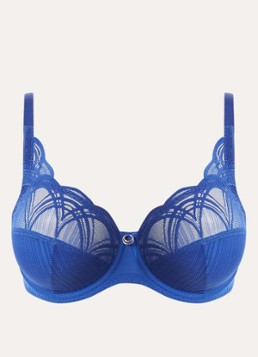 Marie Jo Dames Cathia beugel bh van mesh met kant in de kleur Royalblauw
