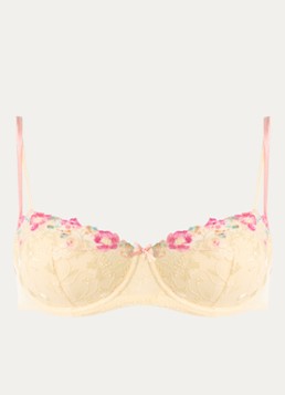 Marie Jo Dames Lizelot balconette bh met overlay van kant in de kleur Lichtgeel