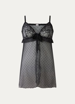 Marie Jo Dames Noova slipdress van mesh met borduring in de kleur Zwart