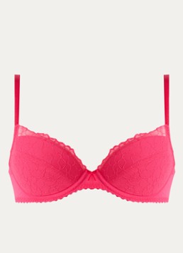 Marie Jo Dames Azelie push-up bh met uitneembare vulling en overlay van kant in de kleur Koraalrood